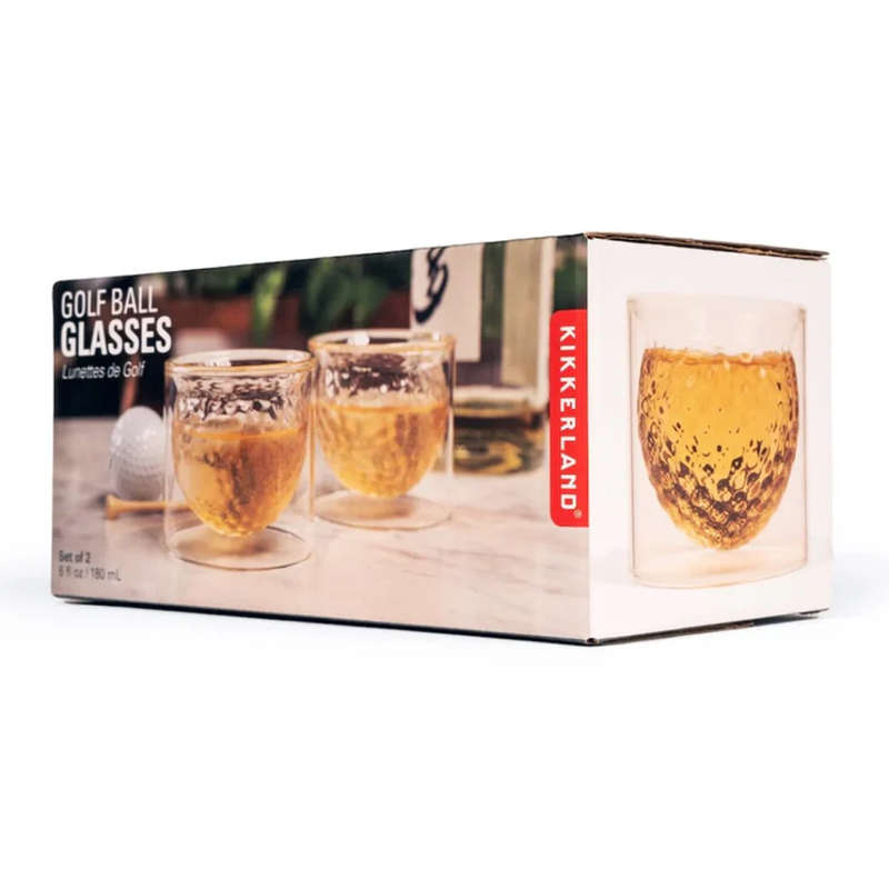 Kikkerland Golf Ball Glasses - Set of 2