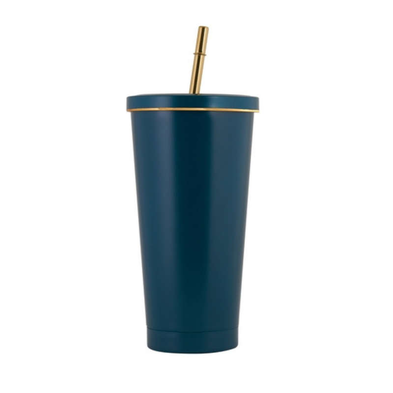 Opal Stainless Steel Tumbler with Straw - 500ml