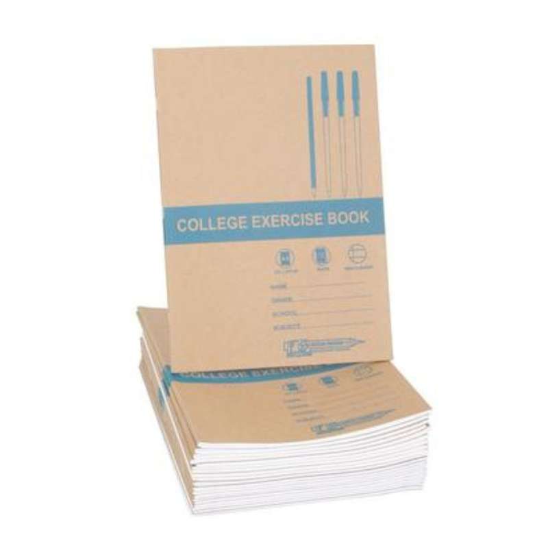 College Exercise Book Soft Cover A4 72pg - Pack of 10