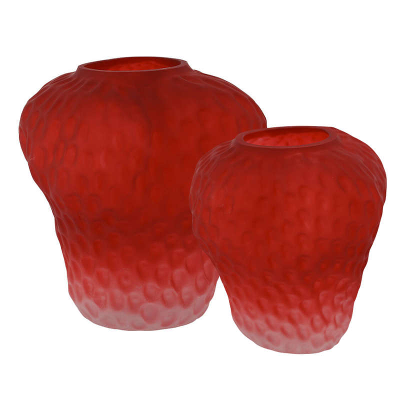 Strawberry Glass Vase