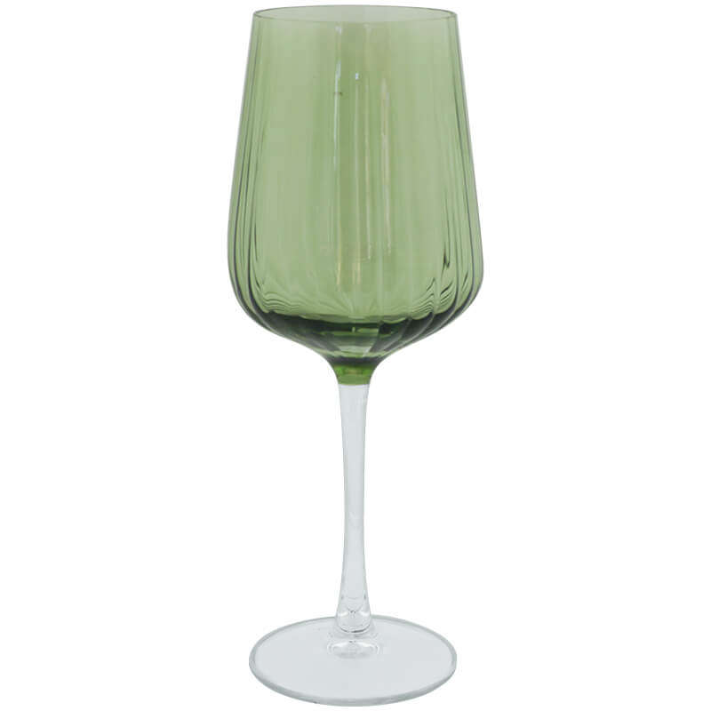 Luxe Green Wine Glasses - Set of 4