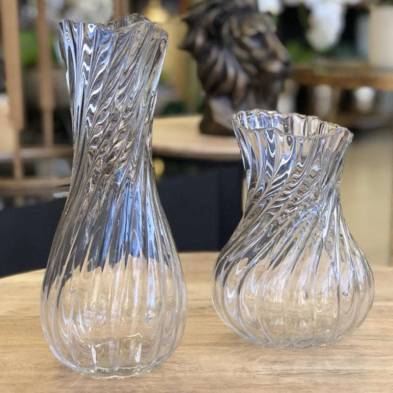 Rio Optic Swirl Glass Vase