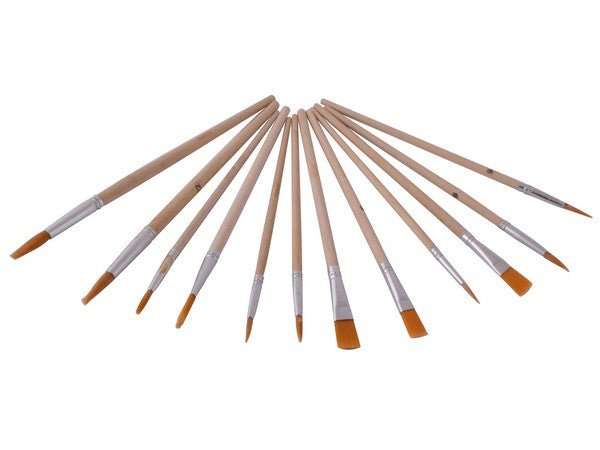 Artist Paint Brushes & Pallet Set 12pc