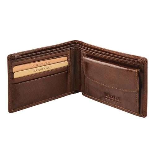Bifold Wallet Genuine Leather with Coin Pocket