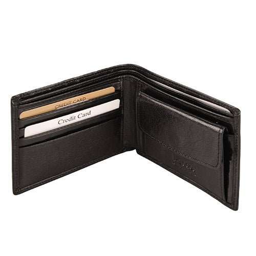 Bifold Wallet Genuine Leather with Coin Pocket