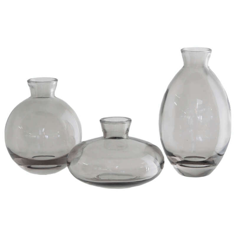 Bud Glass Coloured Mini Vases - 3pc Set