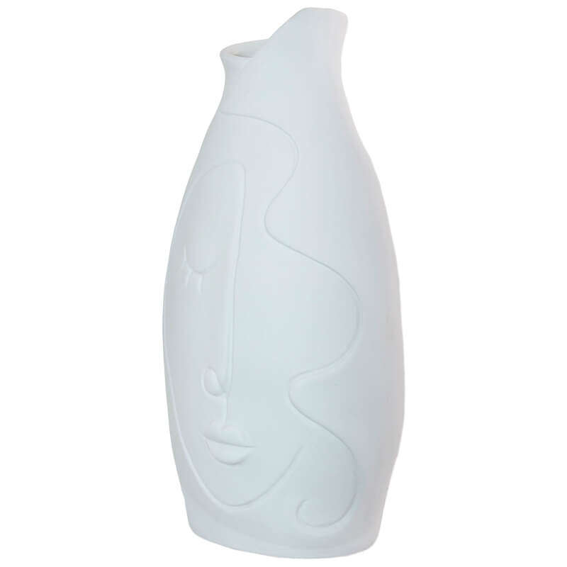 Ceramic Abstract Face Vase