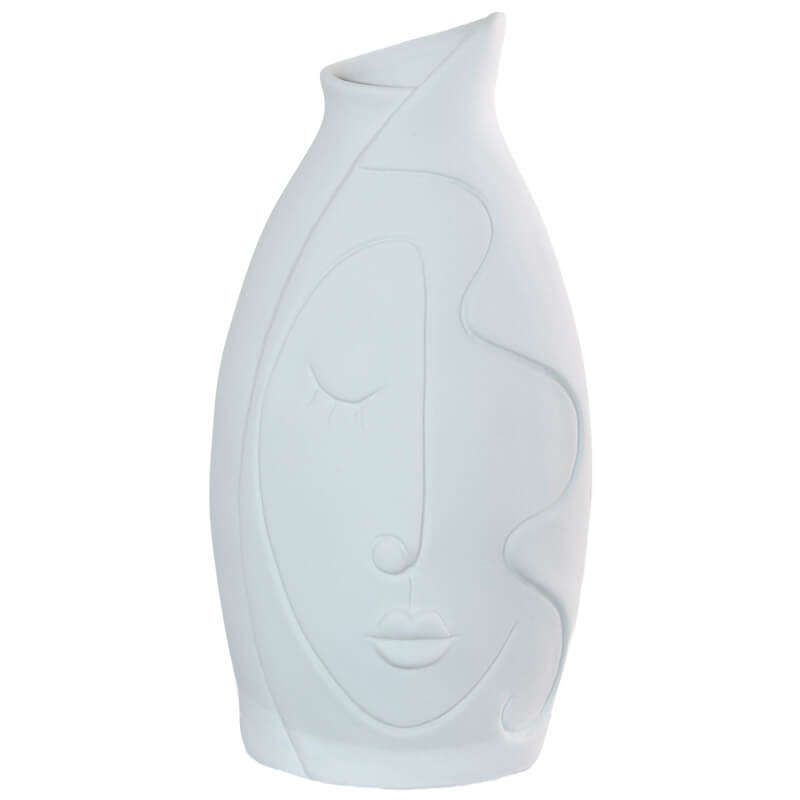 Ceramic Abstract Face Vase