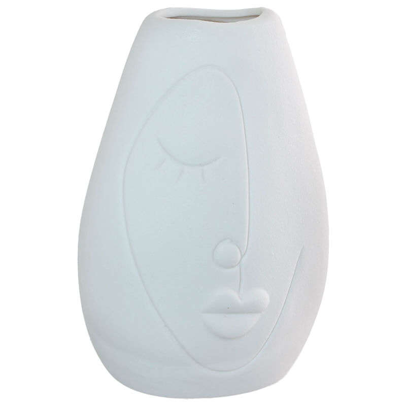 Ceramic Abstract Face Vase