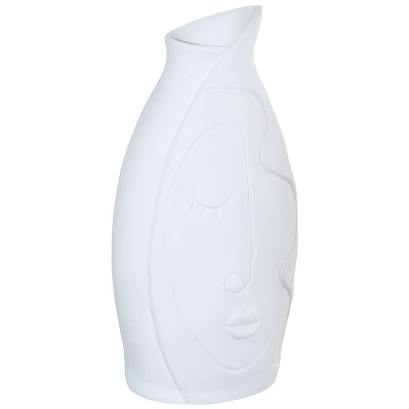 Ceramic Abstract Face Vase