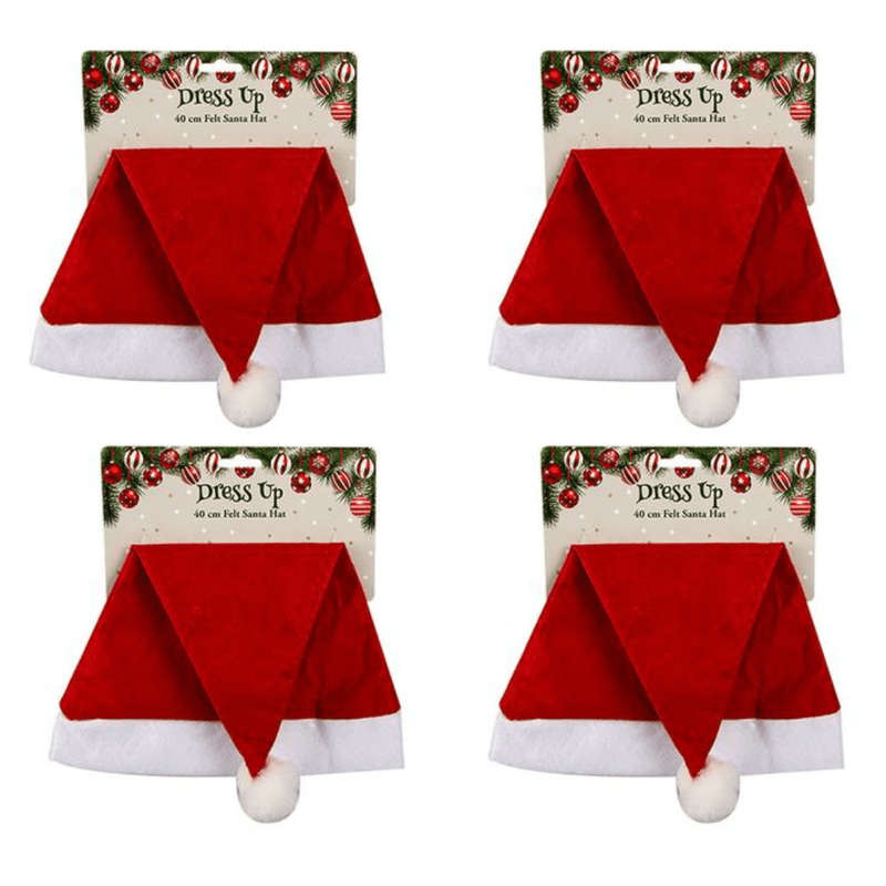 Christmas Felt Hat - Set of 4