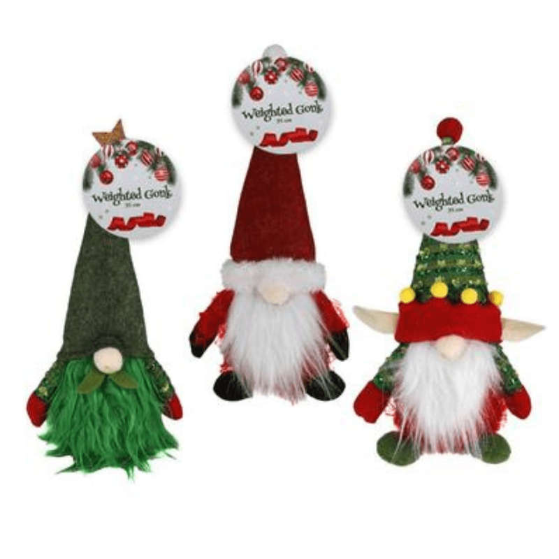 Christmas Festive Weighted Gnome