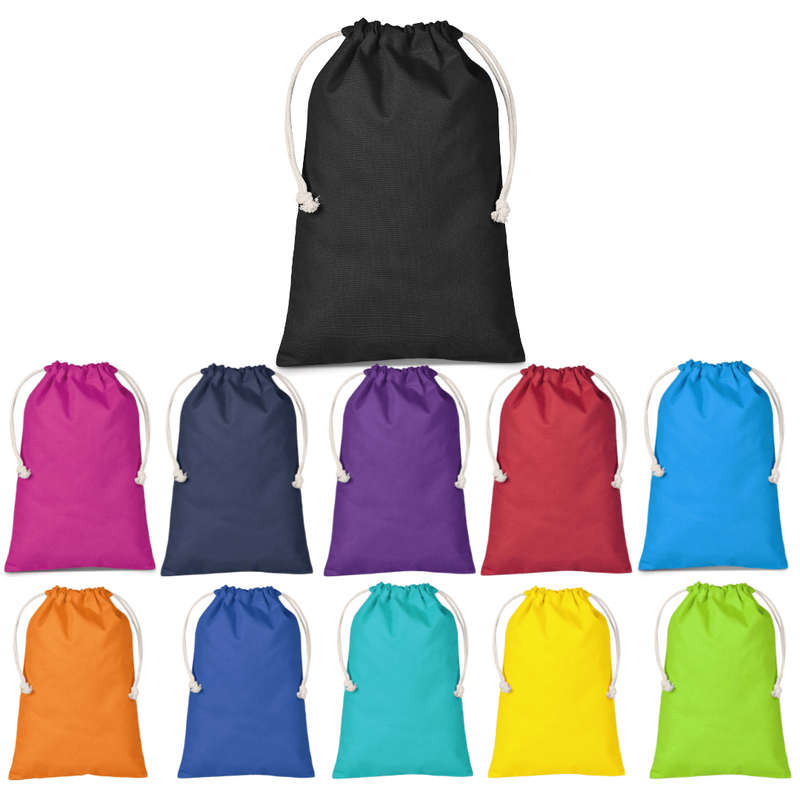 Cotton Coloured Drawstring Pouch