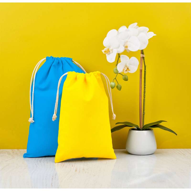 Cotton Coloured Drawstring Pouch