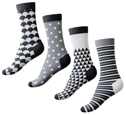 Funky Unisex Socks - Monochrome