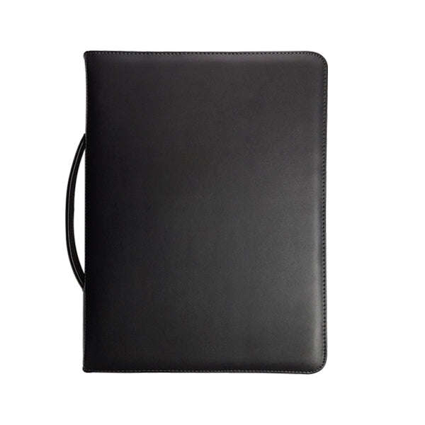 Genuine Leather Varsity Zip Folder