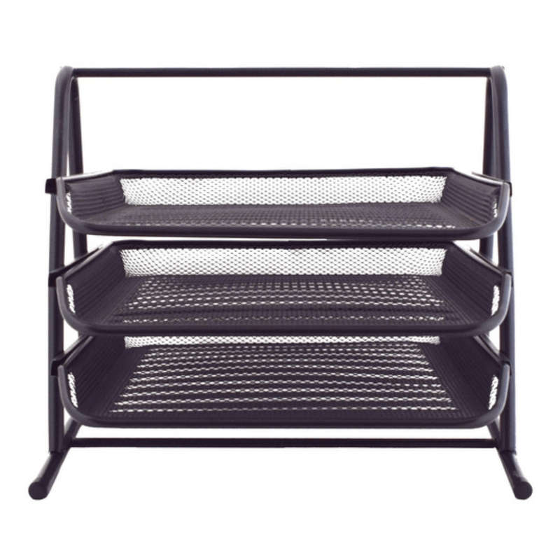 Iron Mesh Document Tray - 3 Layer
