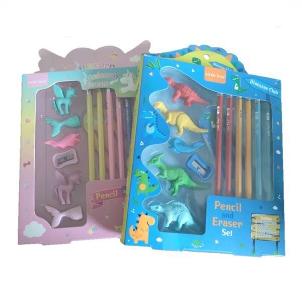 Kids Pencil and Eraser Set