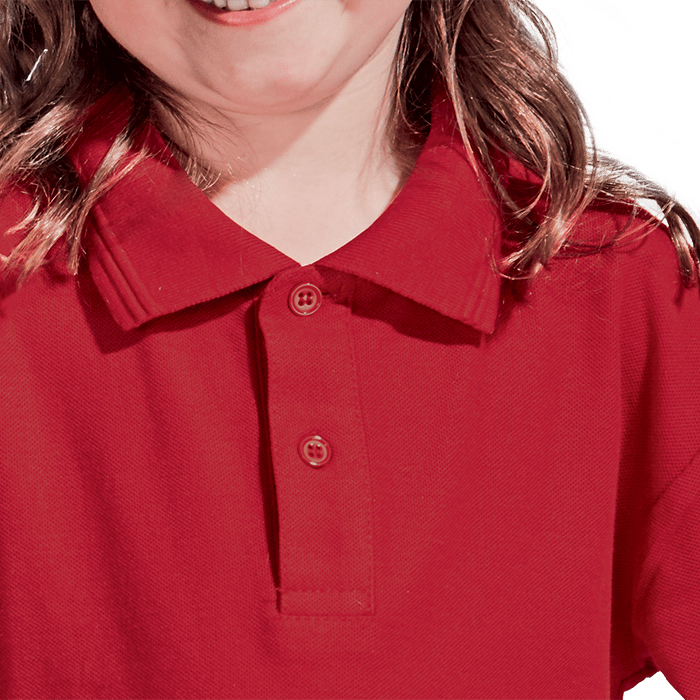 Kids Pique Knit Long Sleeve Golf Shirt