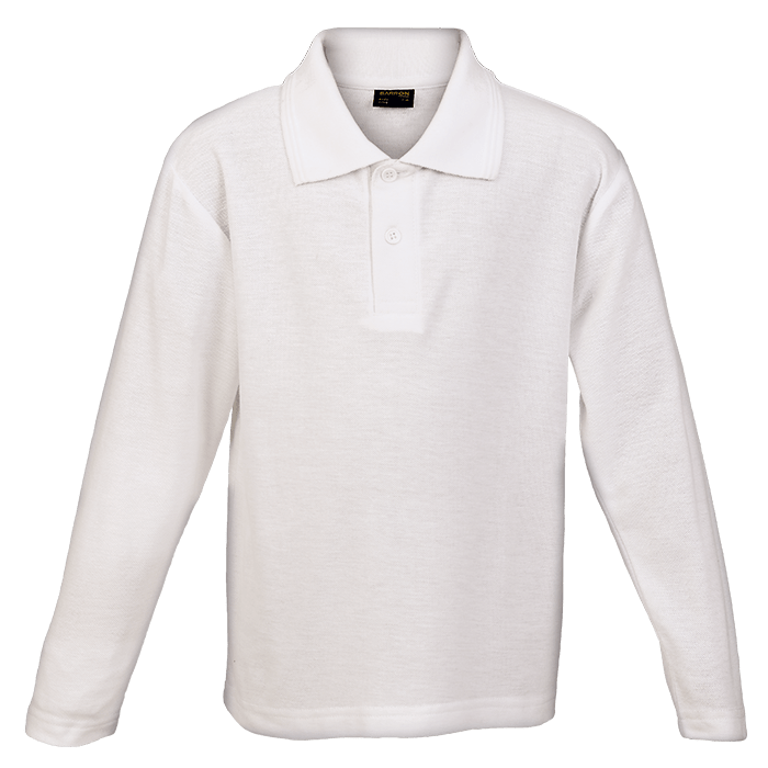 Kids Pique Knit Long Sleeve Golf Shirt