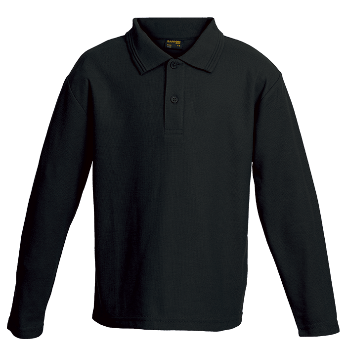 Kids Pique Knit Long Sleeve Golf Shirt