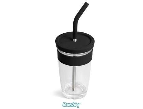Kooshty Slurp Glass Kup & SS Straw - 480ml