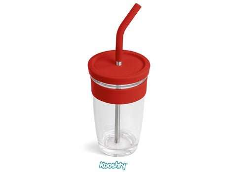 Kooshty Slurp Glass Kup & SS Straw - 480ml