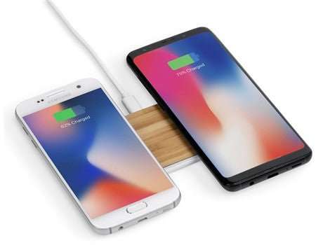 Maitland Bamboo Double Wireless Charger