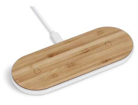 Maitland Bamboo Double Wireless Charger