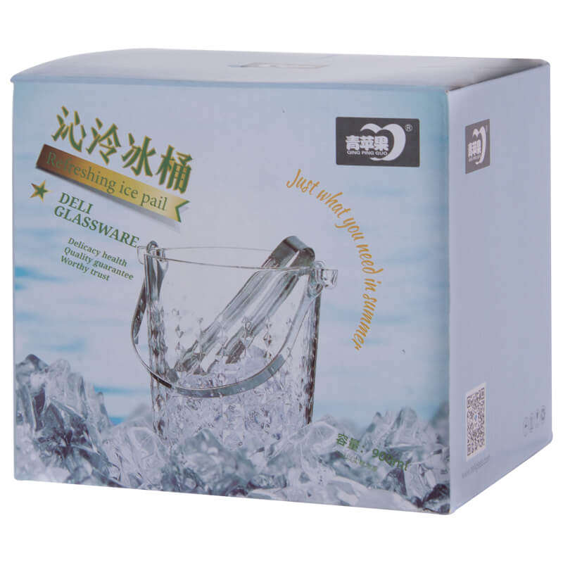 Marilyn Glass Ice Bucket & Tongs - 900ml