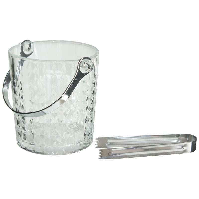 Marilyn Glass Ice Bucket & Tongs - 900ml