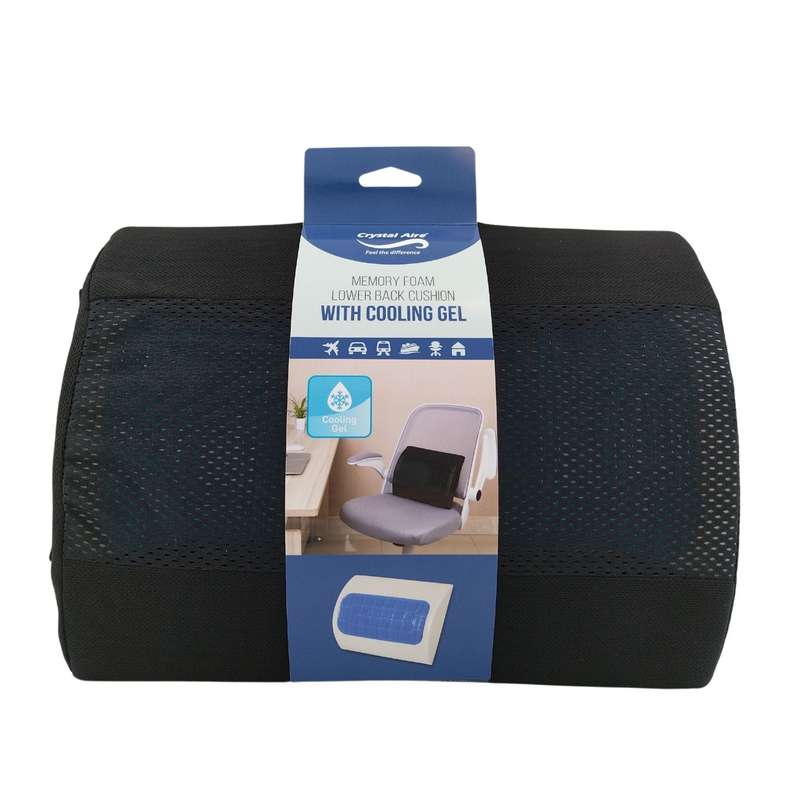 Memory Foam Lower Back Cushion with Cooling Gel