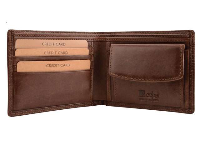 Men's Folding Genuine Leather Wallet