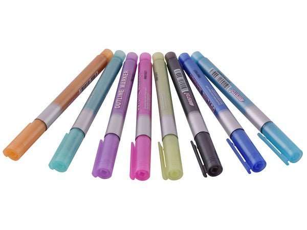 Metallic 8-Piece Outline Markers