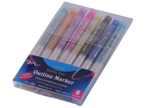 Metallic 8-Piece Outline Markers