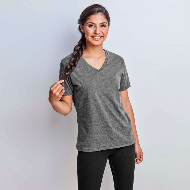 Michigan Melange V-Neck T-Shirt - Mens & Ladies