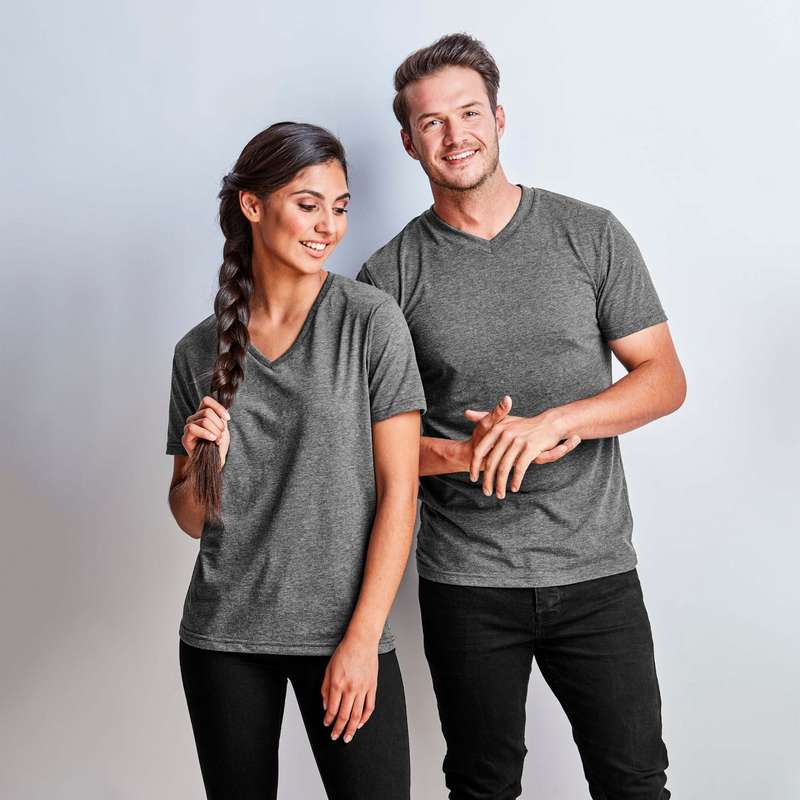 Michigan Melange V-Neck T-Shirt - Mens & Ladies