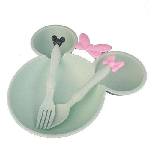Minnie/Mickey Mouse Plate & Cutlery Set