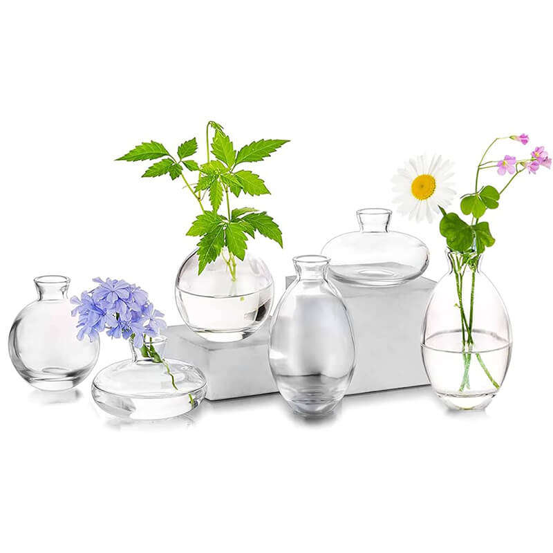 Bud Glass Coloured Mini Vases - 3pc Set
