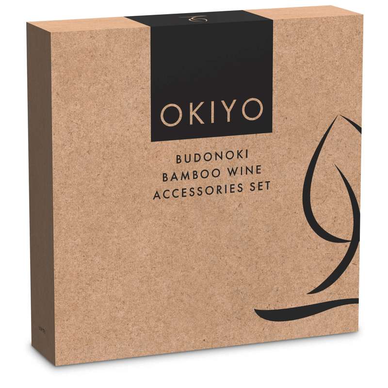 Okiyo Budonoki Bamboo Wine Accessories Set