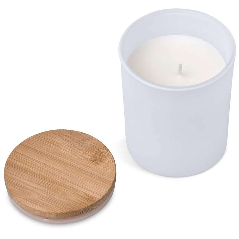 Okiyo Glass Scented Candle with Bamboo Lid