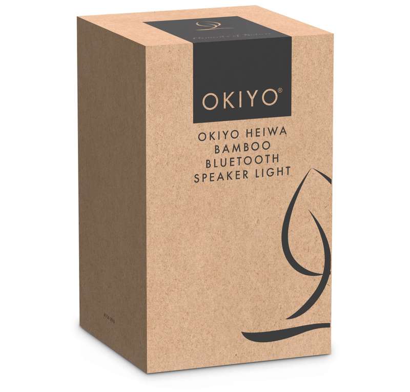 Okiyo Heiwa Bamboo Bluetooth Speaker Light