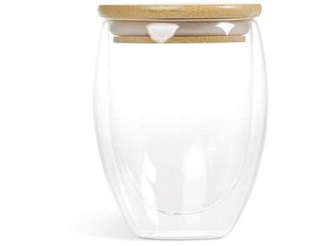 Okiyo Moco Double-Wall Glass Cup & Bamboo Lid
