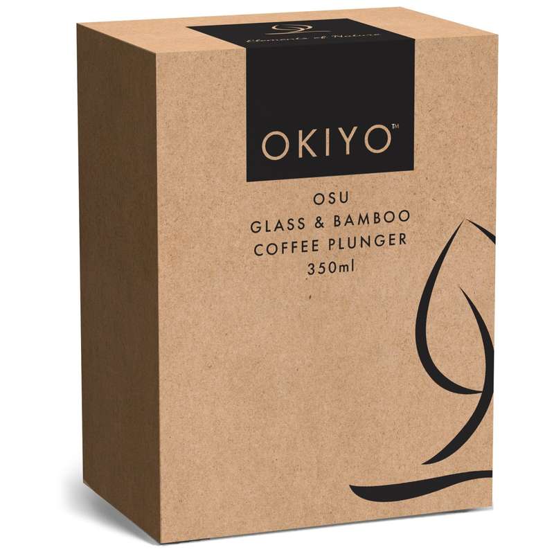 Okiyo Osu Glass & Bamboo Coffee Plunger - 350ml