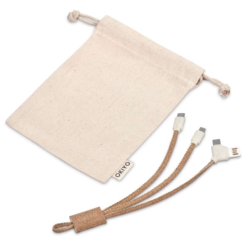 Okiyo Soshin Cork 3-In-1 Charging Cable