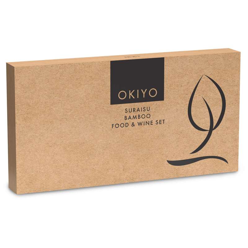Okiyo Suraisu Bamboo Food And Wine Set