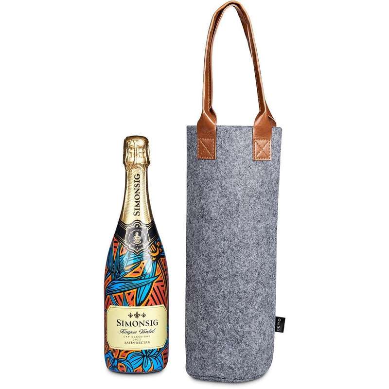 Okiyo Tahada RPET Felt Wine Tote Bag