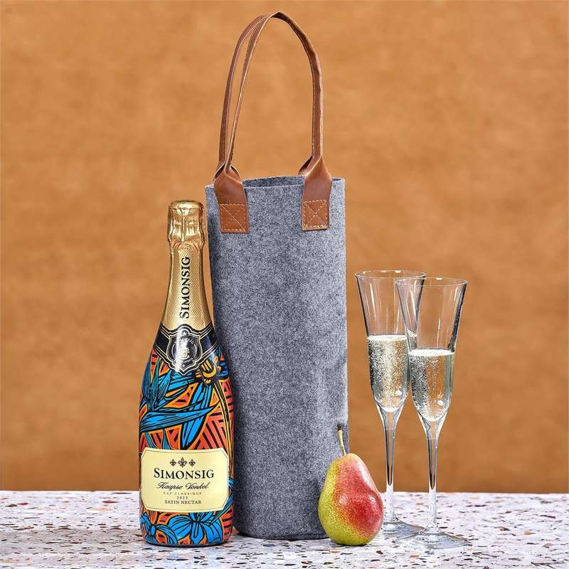 Okiyo Tahada RPET Felt Wine Tote Bag