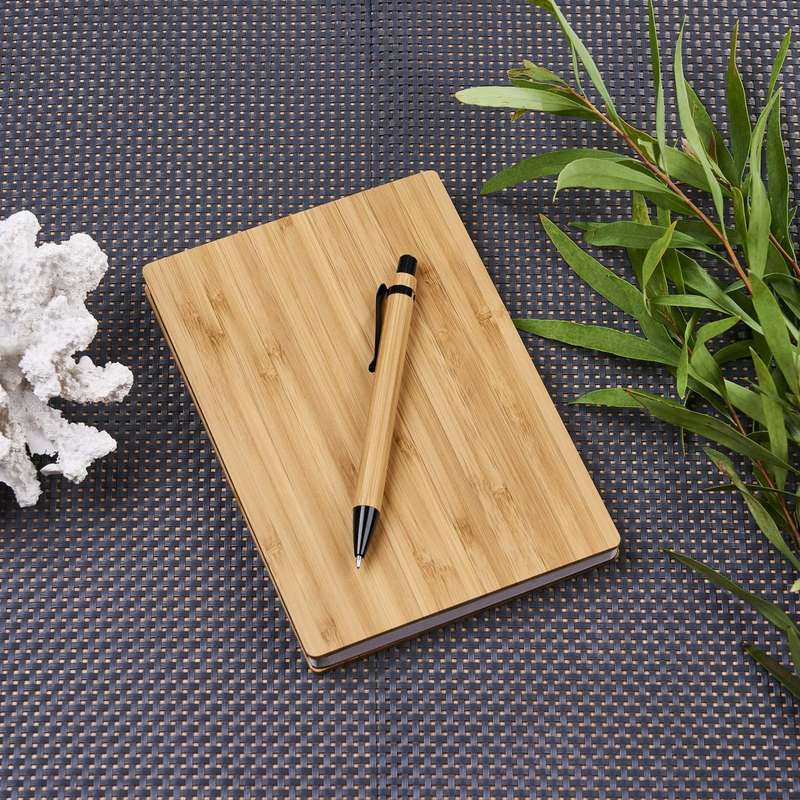 Okiyo Yahari Bamboo A5 Notebook & Pen Set