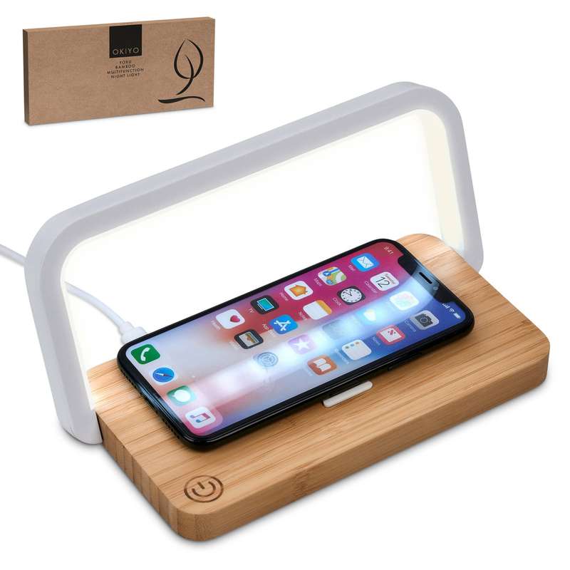 Okiyo Yoru Bamboo Wireless Charger & Light